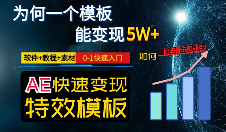 AE视频特效模板变现月入3-5W,0-1快速入门,软件+教程+素材插图 AE视频特效模板变现月入3-5W,0-1快速入门,软件+教程+素材