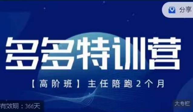 纪主任·多多特训营高阶班【9月13日更新】,拼多多最新玩法技巧落地实操插图 纪主任·多多特训营高阶班【9月13日更新】,拼多多最新玩法技巧落地实操