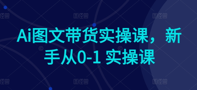 Ai图文带货实操课,新手从0-1 实操课插图 Ai图文带货实操课,新手从0-1 实操课
