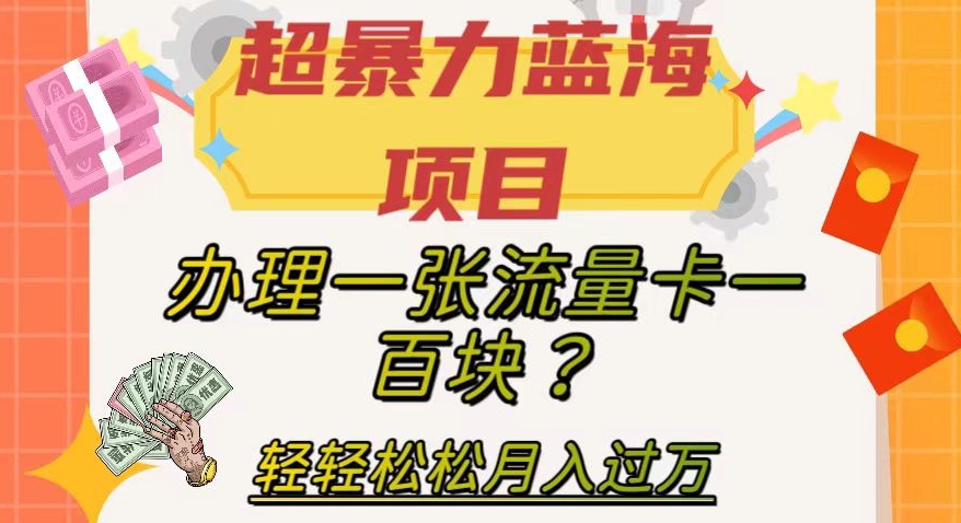 超暴力蓝海项目,办理一张流量卡一百块?轻轻松松月入过万,保姆级教程【揭秘】插图 超暴力蓝海项目,办理一张流量卡一百块?轻轻松松月入过万,保姆级教程【揭秘】