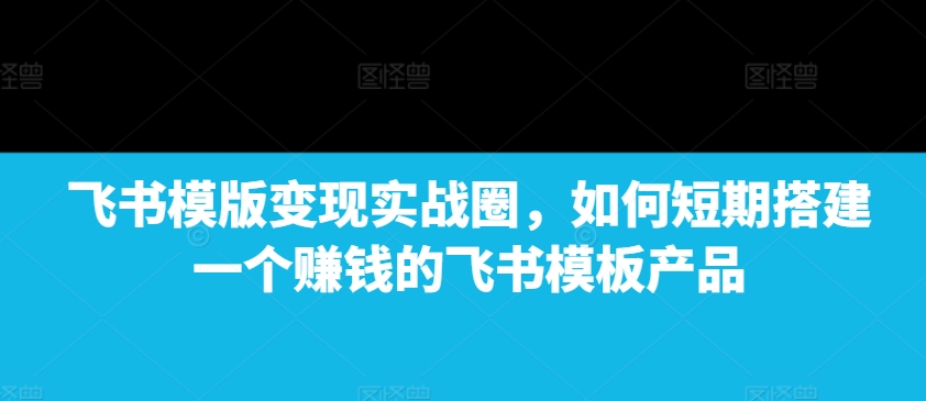 飞书模版变现实战圈,如何短期搭建一个赚钱的飞书模板产品插图 飞书模版变现实战圈,如何短期搭建一个赚钱的飞书模板产品