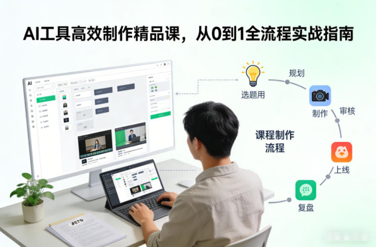 AI工具高效制作精品课,从0到1全流程实战指南插图 AI工具高效制作精品课,从0到1全流程实战指南