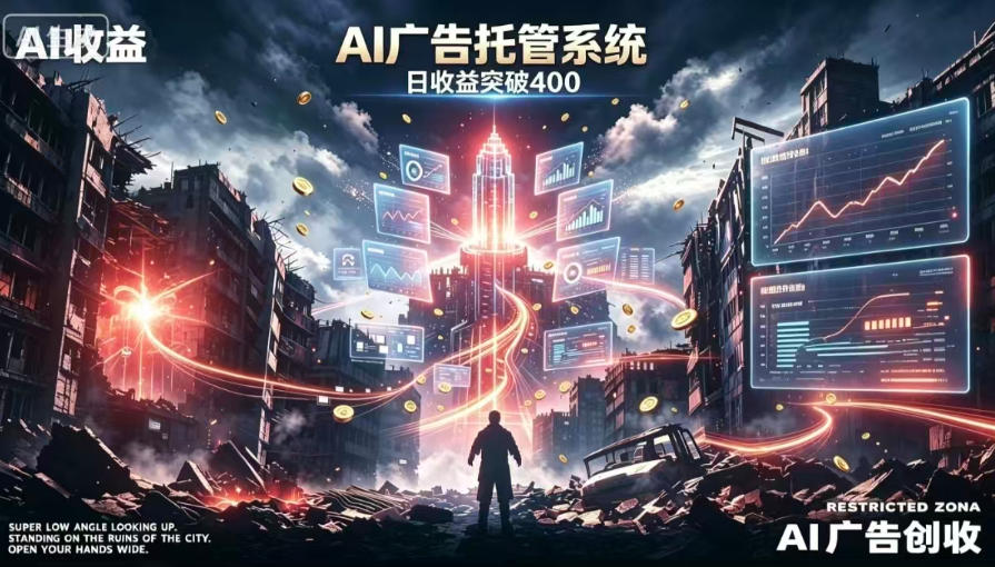 AI智能广告,全自动化运行,单日可达400+,小白新手0基础上手【揭秘】插图 AI智能广告,全自动化运行,单日可达400+,小白新手0基础上手【揭秘】