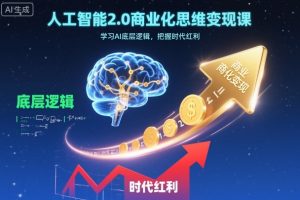 人工智能2.0商业化思维变现课，学习AI底层逻辑，把握时代红利